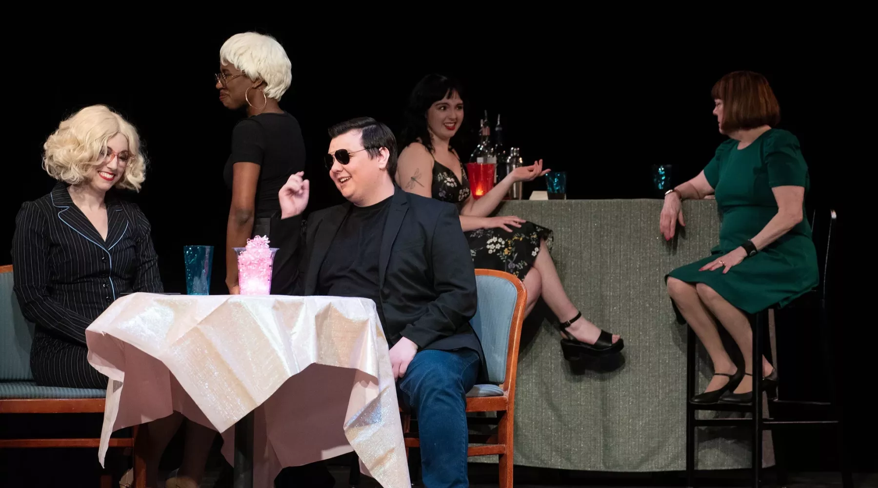 Students in opera scenes
